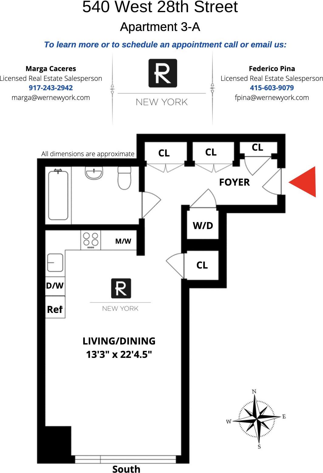 540 W 28th Street Unit: 3-A